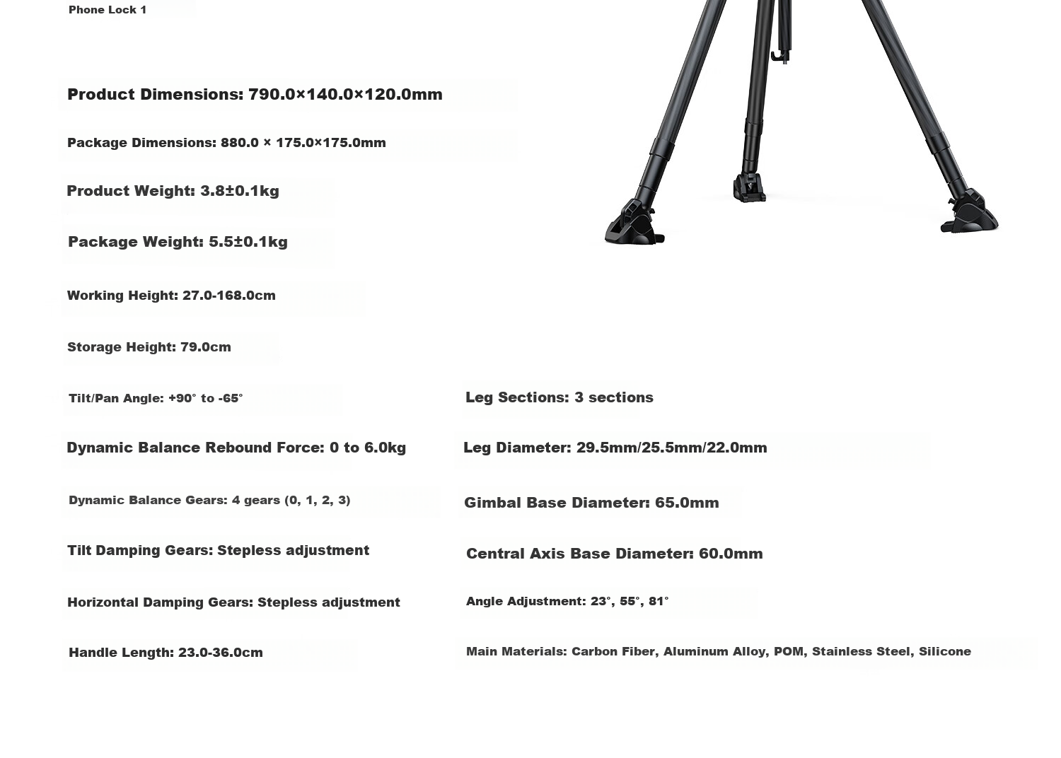 SmallRig X POTATO Jet Tribex Carbon Fiber Tripod, One-Touch Full-Open Professional Photography Tripod, Camera Shooting Hydraulic Arm Head, Camera Support Stand 21