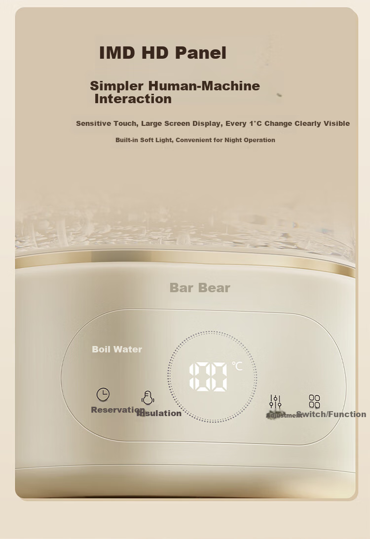 Bear Health Pot, 3L Large Capacity, Faucet Water Kettle, Flower Tea Container, Pure Glass Constant Temperature Pot for Brewing Tea, Integrated Heat Preservation, Baby And Maternal Use Boiling Kettle, ZDH-F30F1 5