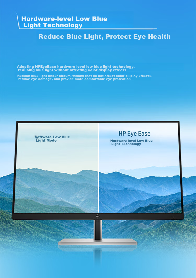 HP E24t G5, 23.8-Inch Low Blue Light IPS High-Definition Monitor, 99% SRGB, Axis Rotation, Left And Right Rotation, Ten-Point Touch Control, National Warranty 6
