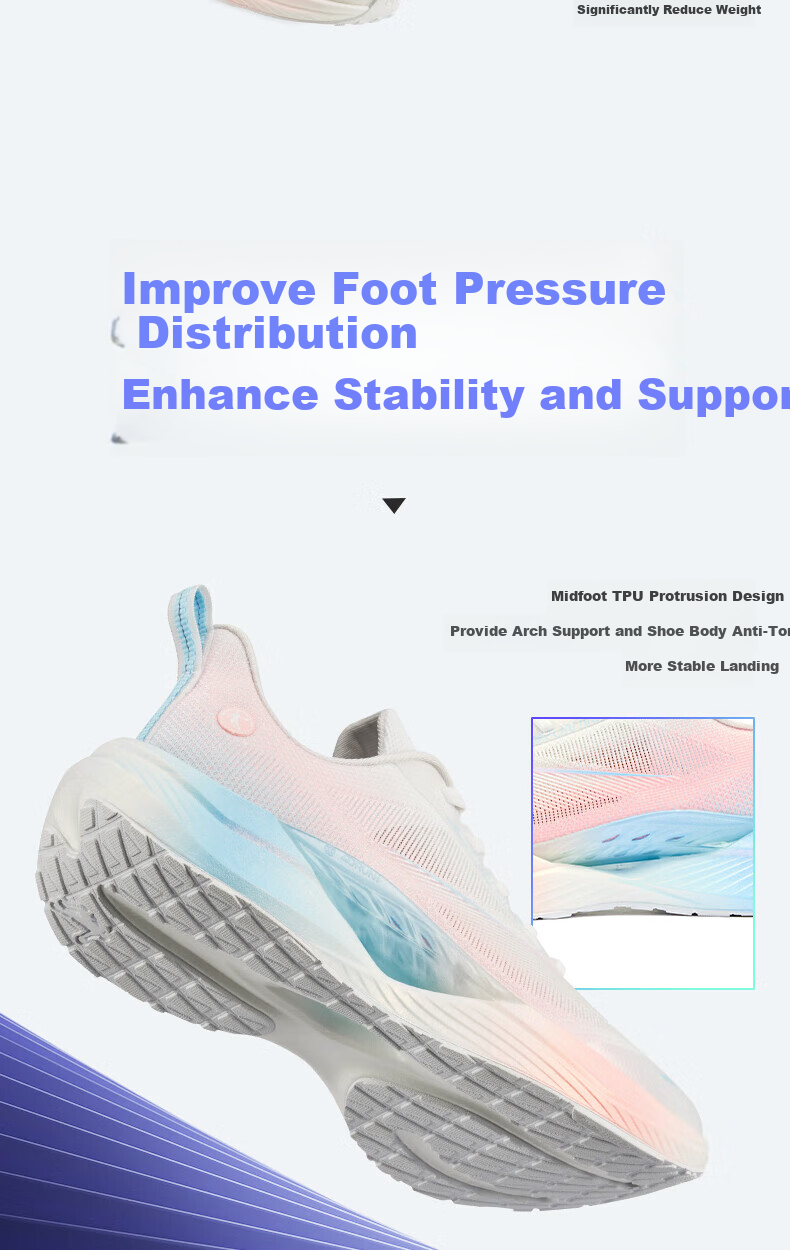 QIAODAN Feiying Team3 Women's Running Shoes, Autumn And Winter Shock-Absorbing Women's Shoes, Lightweight Long-Distance Running Sneakers, Fashionable 4