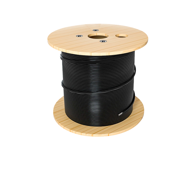 BYNET GJXH-1B6 Butterfly Skin Fiber Optic Cable, Indoor Single-Mode Single-Core, Flame-Retardant Low Smoke Zero Halogen (1 Core 2 Steel Wire), 1000 Meters, Black, BYN-PX102