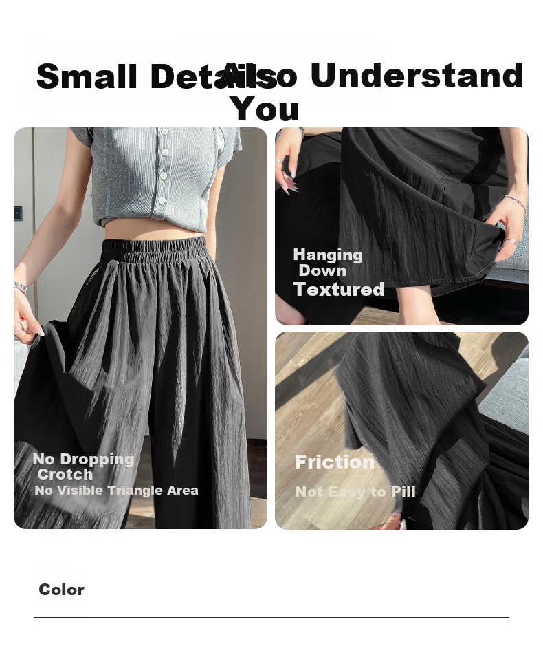 MJ STYLE Wide-Leg Pants Skirt for Women, 2026 Summer Thin Cool Breathable A-Line Plus Size Skort for Curvy Wome 15