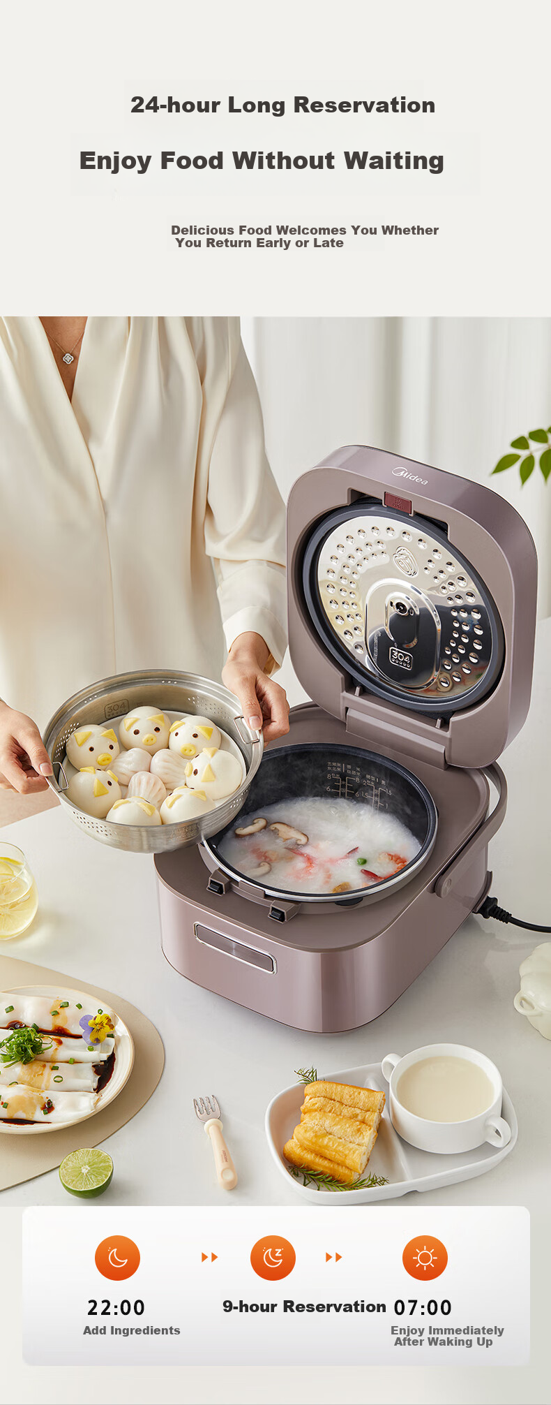 Midea 3D IH Heating 4L Smart Rice Cooker, Titanium Gold Pot, Low Glycemic Index Pot, Electric Rice Cooker MB-CFB4089H [ZMD Peace of Mind Series] 17