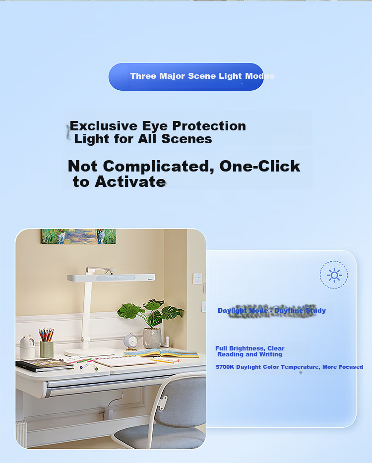 Paulmann P German Fairy Z Eye Protection Study Reading Desk Lamp, Desktop Full Spectrum LED Children's Reading And Writing Eye Protection Desk Lamp 30