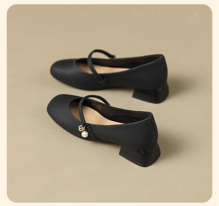 ZHR Mary Jane Shoes for Women, 2026 New Style, Soft Sole, Single Strap, Evening Style French-Style Flats, CG71, Light Yellow, Size 35 15