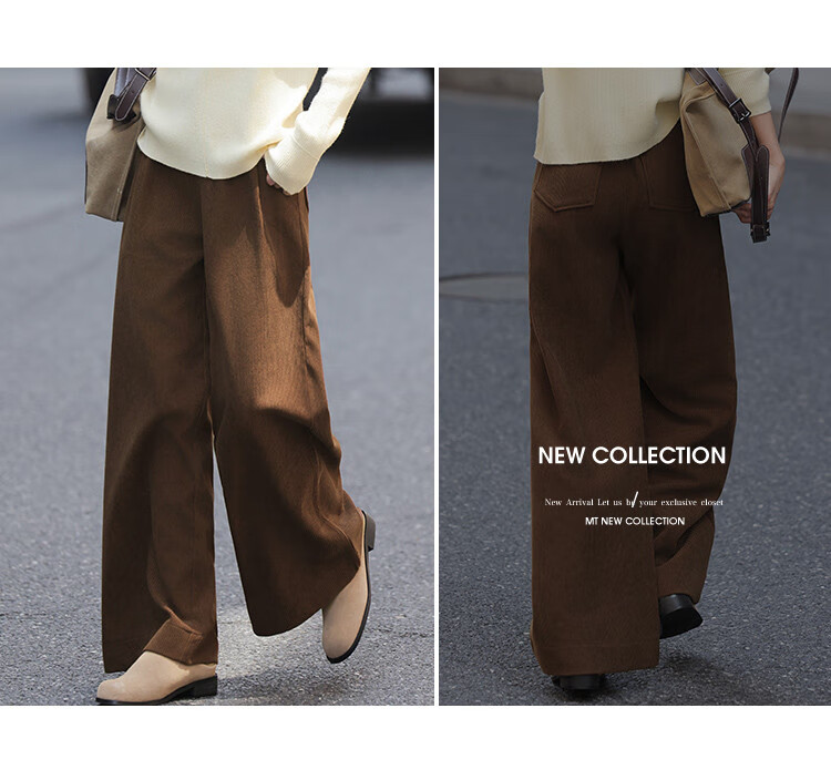 Mt [Casual Style Wide-Leg Pants] Autumn Corduroy Wide-Leg Casual Trousers for Wome 7