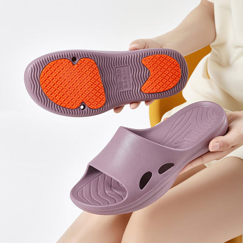 Jiayi Non-Slip Slippers for Men And Women, Home Sandals, Bathroom Slippers for Elderly And Pregnant Women, Professional Anti-Slip Slippers, Purple, Size 38-39, JY6922