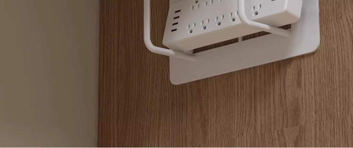 Fanyejia Ins Router Storage Box, WiFi Organizer Shelf, Wall-Mounted Storage Rack, Set-Top Box Holder, Living Room Wall Bracket, No Drilling Required 3