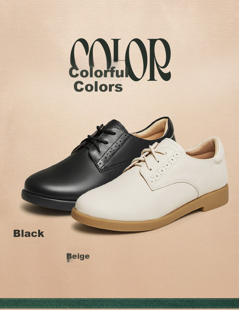 TEENMIX Soft-Soled British Loafers, Flat Shoes for Women, Retro Slip-Ons, Small Leather Shoes, New Style 3