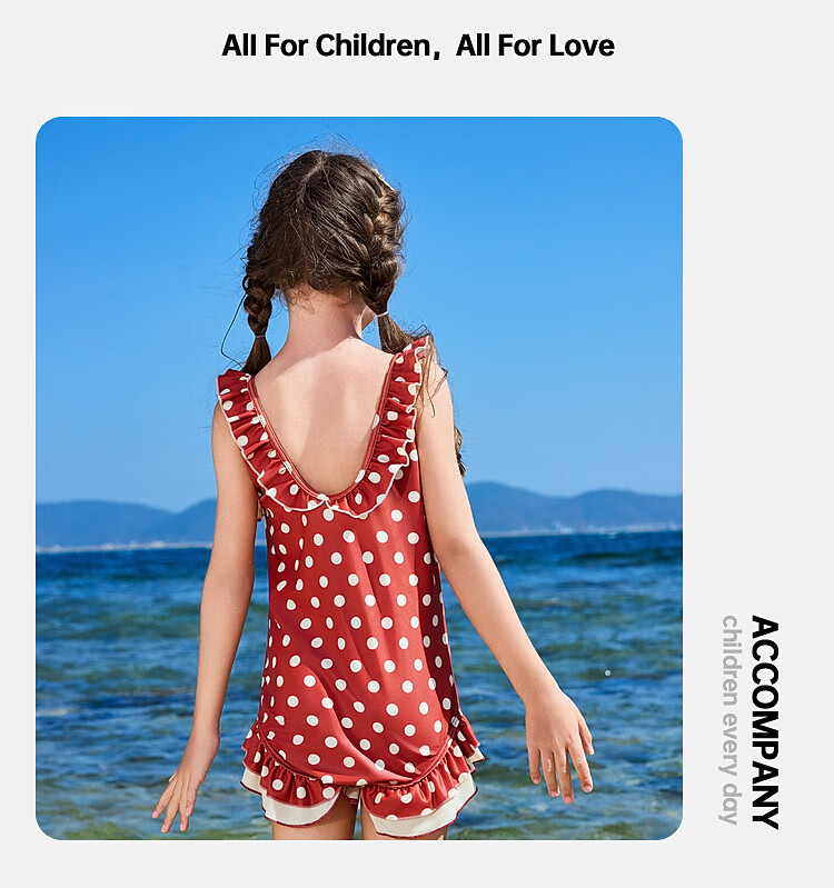 ASK JUNIOR Kids Sunscreen Swimsuit Summer Girls Teen Hong Kong Style One-Piece Swimwear Youth Beach Vacation 160 2