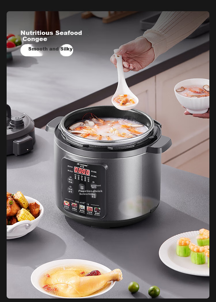 PESKOE Electric Pressure Cooker, High-Pressure Cooker, 6L Dual Inner Pot for Home Use, Multi-Functional Rice Cooker, LJ60C-02YD 5