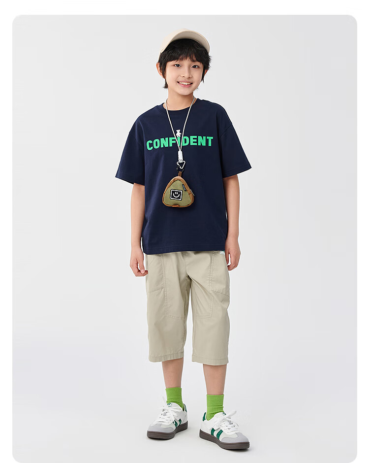 BALABALA Children's Short-Sleeve T-Shirt, Boys And Girls Top, Kids' Clothing Summer Wear [Same As In-Store], 202225117211 19
