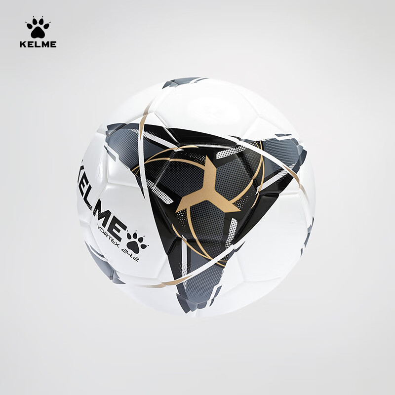 Футбольный мяч KELME Hot-Melt, профессиональный, для соревнований и тренировок, износостойкий, стандартный размер 5, черный и золотой