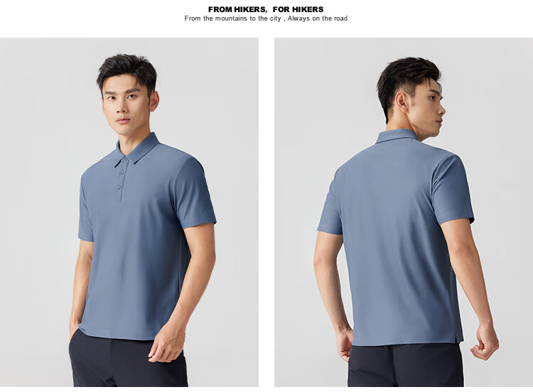 Pioneer Camp Quick-Dry Polo Shirt for Men, Summer Outdoor Cool Breathable Short-Sleeve City Commute Lightweight Sports Training T-Shirt 10