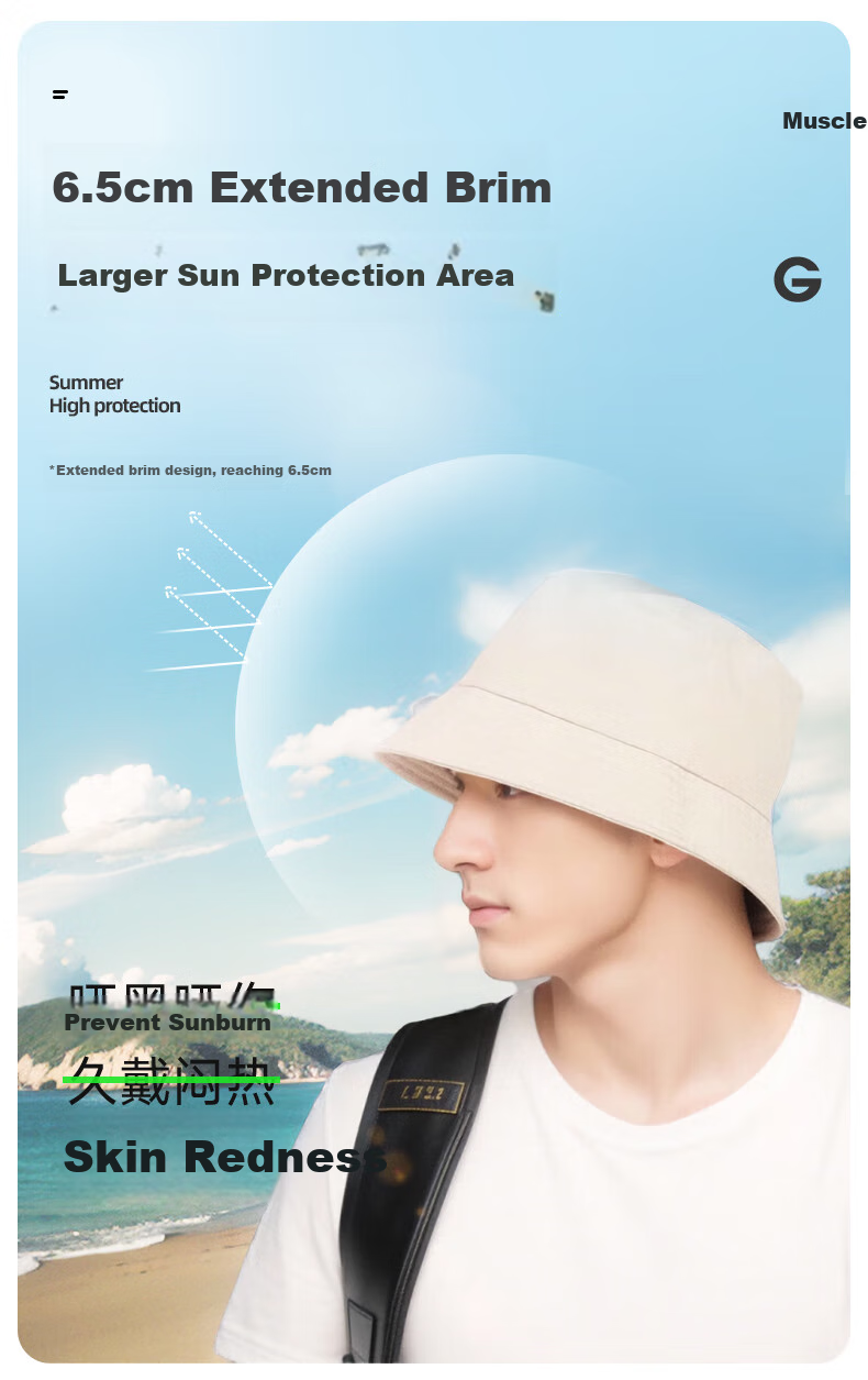 GLO-STORY Sun Hat for Men And Women, Wide Brim UV Protection Fisherman Hat, Sun Visor Cap for Ladies 2