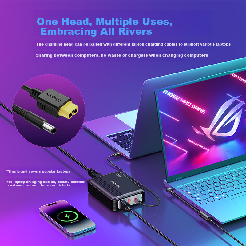 Адаптер питания KingMa 330W GaN для ноутбуков ASUS ROG