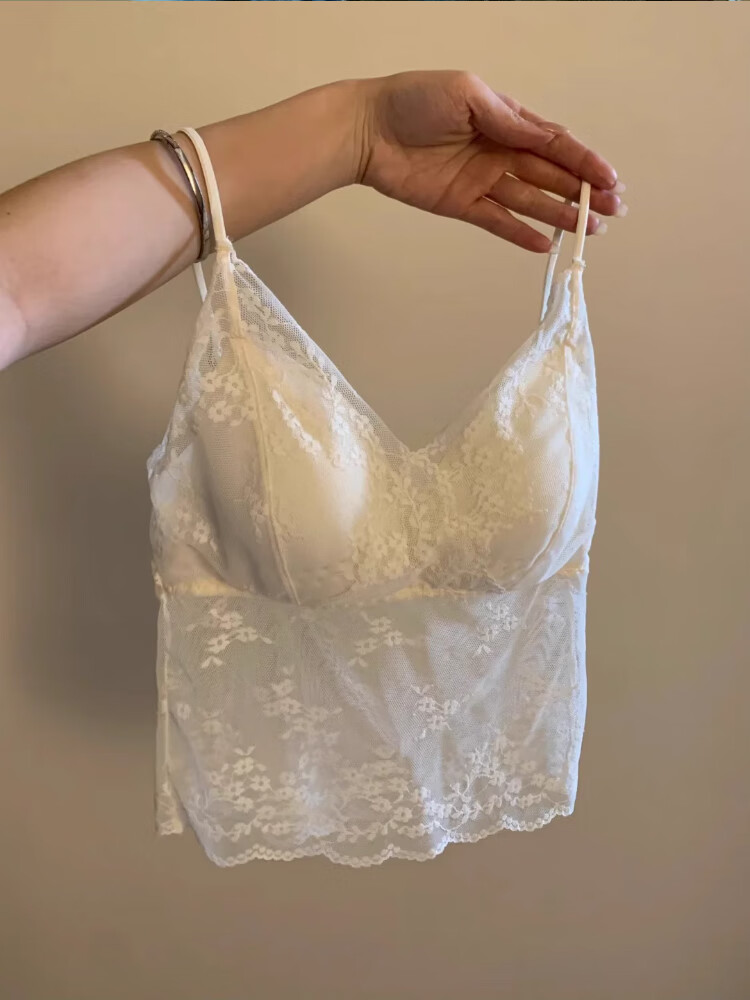 GRACEWELL French Lace Camisole Tank Top with Built-In Bra Pad for Women, Inner Wear Undershirt, Backless Bralette, Outer Wear Camisole 4