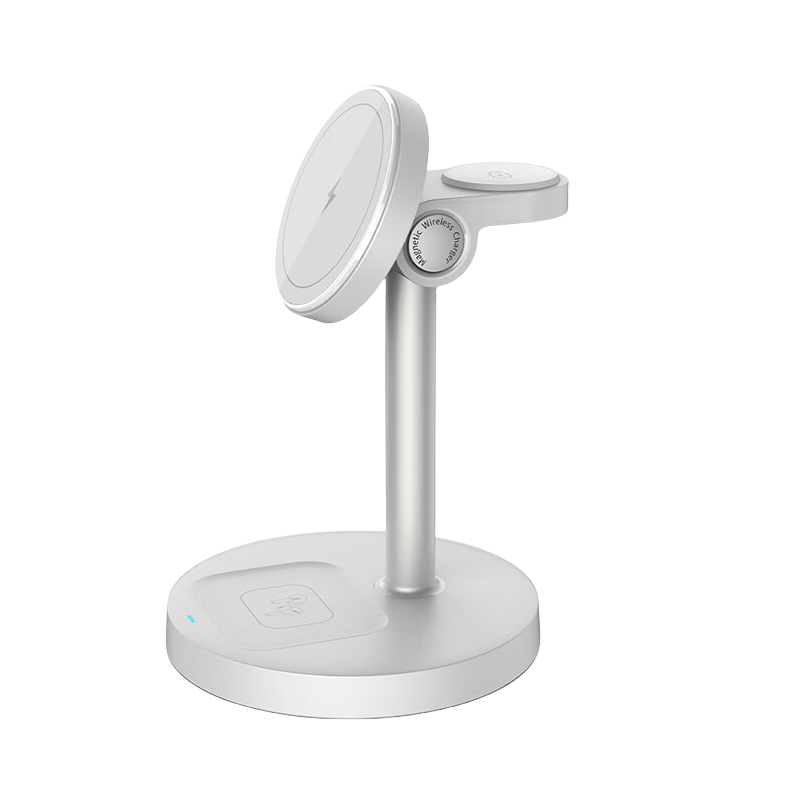 ESCASE Three-In Vertical Magnetic Phone Stand Compatible with Apple Wireless Charger for IPhone 18 Pro Max, AirPods 5 Earphones, And IWatch AW02