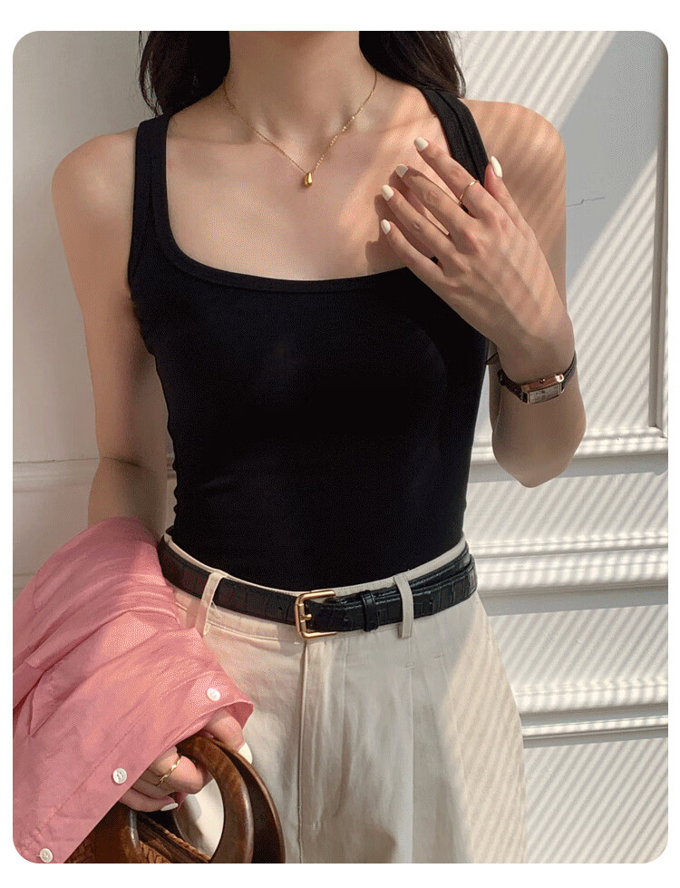 MiiOW Women's Summer 2025 Racerback Tank Top Innerwear Sleeveless Base Layer Shirt 12