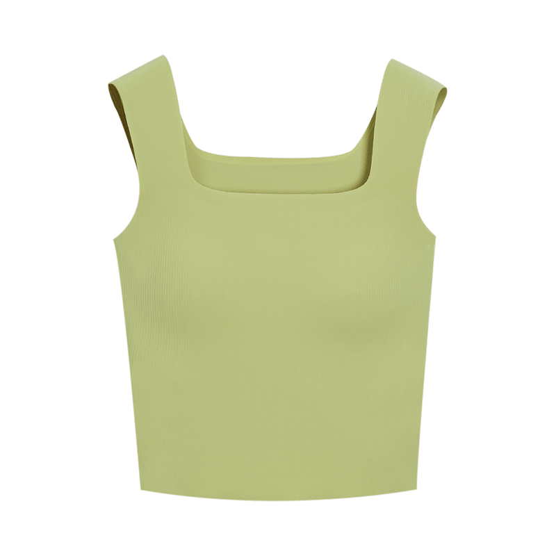 Hodo Women's Ice Silk Seamless Heat-Pressed Padded Vest Simple Wearable Tank Top