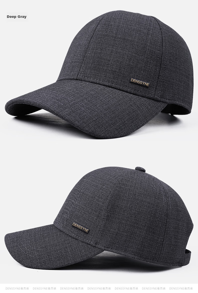 Denssyne Men's All-Season Casual Hard Brim Baseball Cap, Brand Authentic Sun Protection Cap for Middle-Aged And Elderly 11