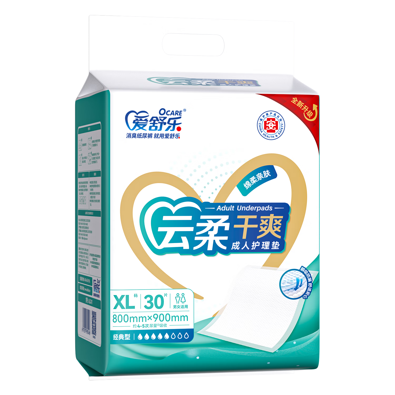 Aishule Adult Care Pad XL 60 Pieces (Size: 80*90cm) Cloud Soft Dry, Elderly Incontinence Pad Maternity Pads