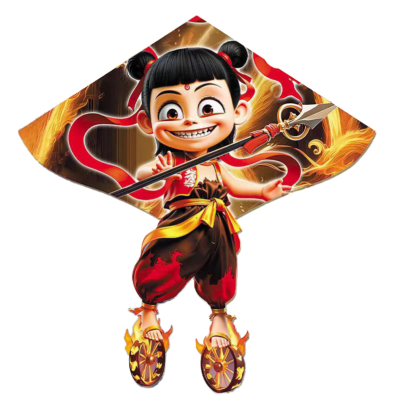 Martin Brother Nezha Wind Kite Children's Toy Handheld Micro Wind Easy Flying 2025 New Model with 150-Meter Line Reel