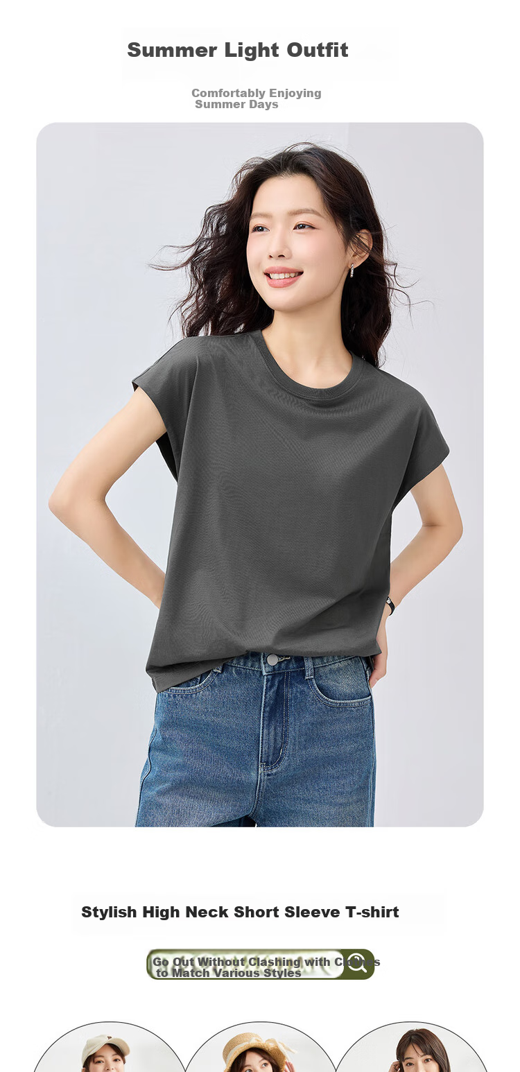 Giordano Women's T-Shirt, Summer New Style, Pure Cotton, Attractive, Elegant Ladies Round Neck White T-Shirt, Short Sleeve, 13323309 6