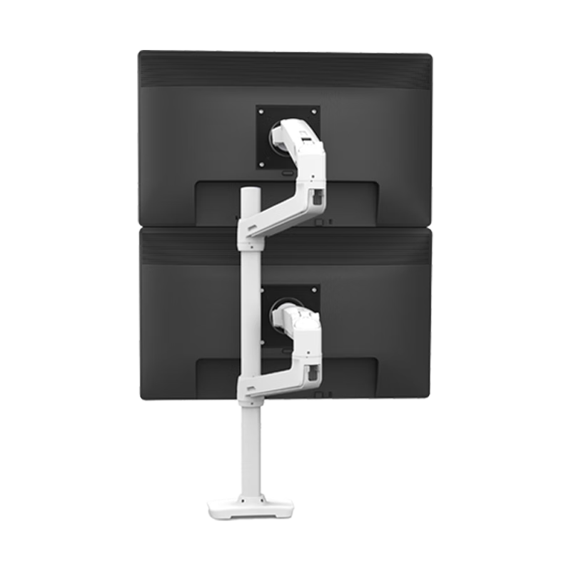 ERGOTRON 40" Dual Monitor Arm Stand Large Screen Dual Display Monitor Mount Computer Monitor Riser Desk (45-509-216) White