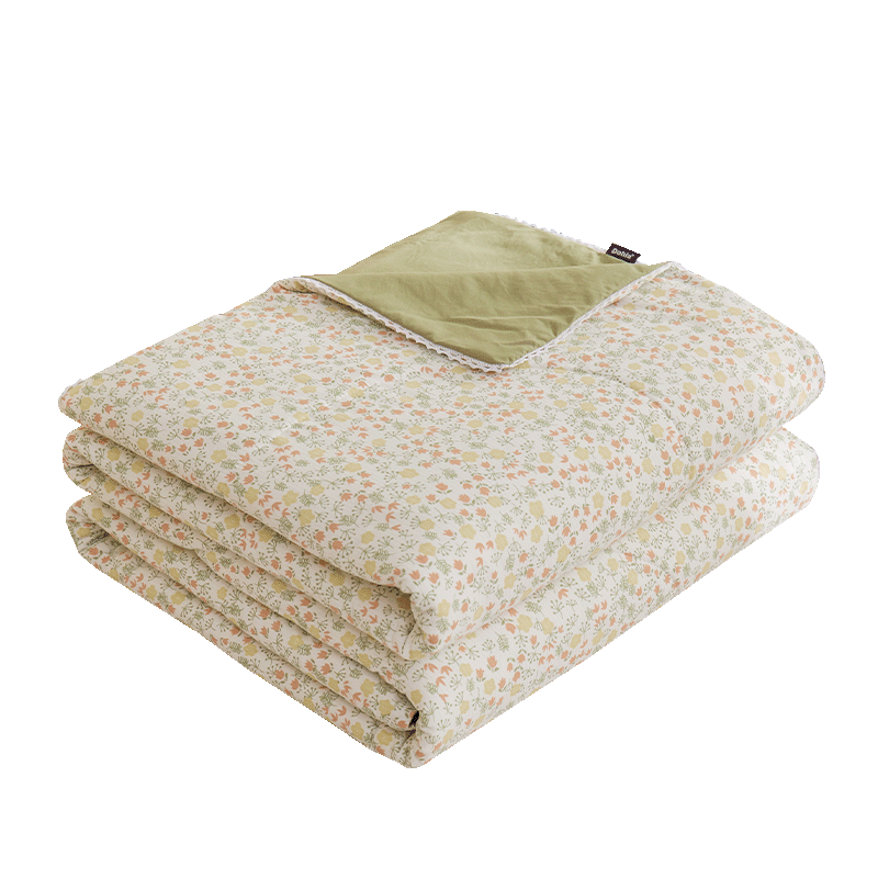 Dohia Home Textile Washable Summer Quilt 100% Xinjiang Cotton Filled Thin Air-Conditioned Blanket 203x229cm