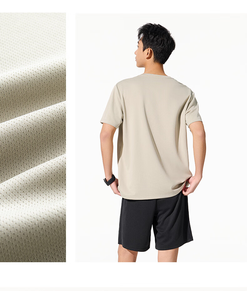 Anta Quick-Dry Set | Men's Summer Sports Short Sleeve T-Shirt and Shorts Two-Piece Moisture-Wicking Breathable Running Fitness Training Suit 14