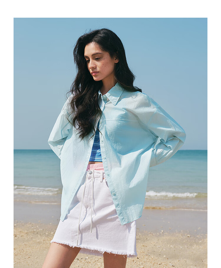 Semir Women's Summer Sun Protection Jacket Mid-Length Loose Lightweight Long Sleeve Coat 101325105002 3