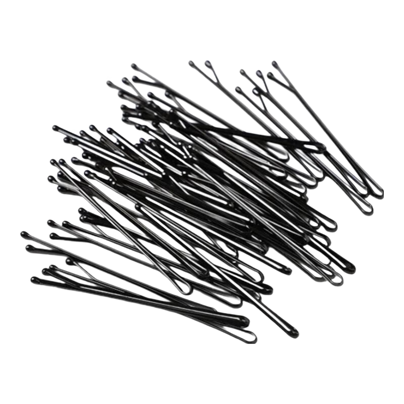 Jianyingshu Black Straight Hair Clips, 100 Pieces, Small Invisible Hairpins for Bangs And Flyaways, Hair Bun Clips