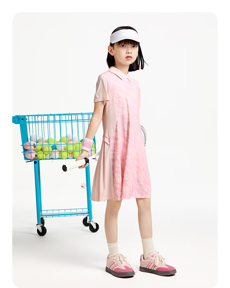 Annil Girls' Short-Sleeve Sun Protection Dress, New Summer 2025 Style, Yellow And Blue Floral Pattern, Size 150 7