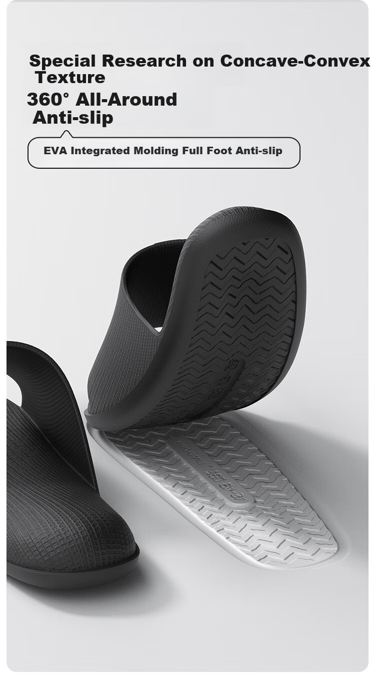 Sanli Non-Slip Indoor Home Slippers for Men And Women, Bathroom Outdoor Wear Summer Sandals, Gray, Size 40-41 6