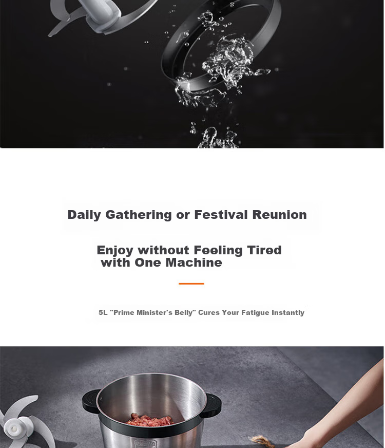 Joyoung Home Use 5L Large Capacity Meat Grinder, Double-Layer Grinding Blade, Dual-Speed Adjustment, All-Steel Mincer, Meat Mincer S50-LA580 21