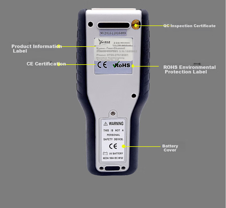 YHT Four-Channel Electronic K-Type Thermocouple Probe, Temperature Meter YHT309, Water Temperature Mold Thermometer Gauge 20