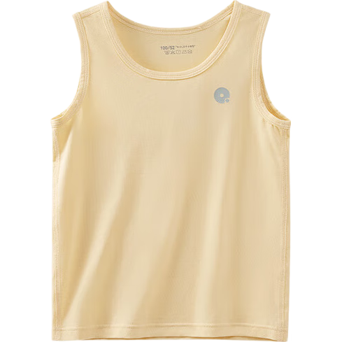 Q21 Tencel Moisture-Wicking Children's Undershirt Vest, Antibacterial, Thin Summer Style, Class A Sleeveless, for Boys And Girls, Inner And Outer Wear, Breathable