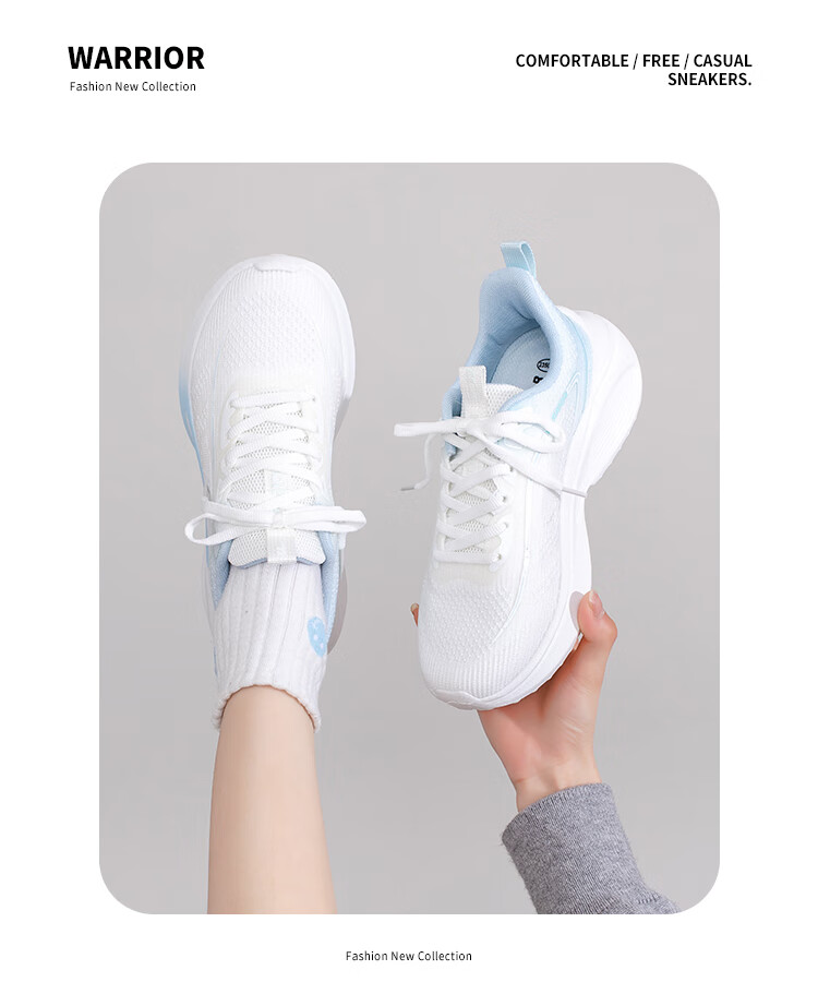 Huili Women's New Sports Shoes, Casual Shoes with Soft Soles, Lightweight Running Shoes for Women, 4638 White, Size 40 11