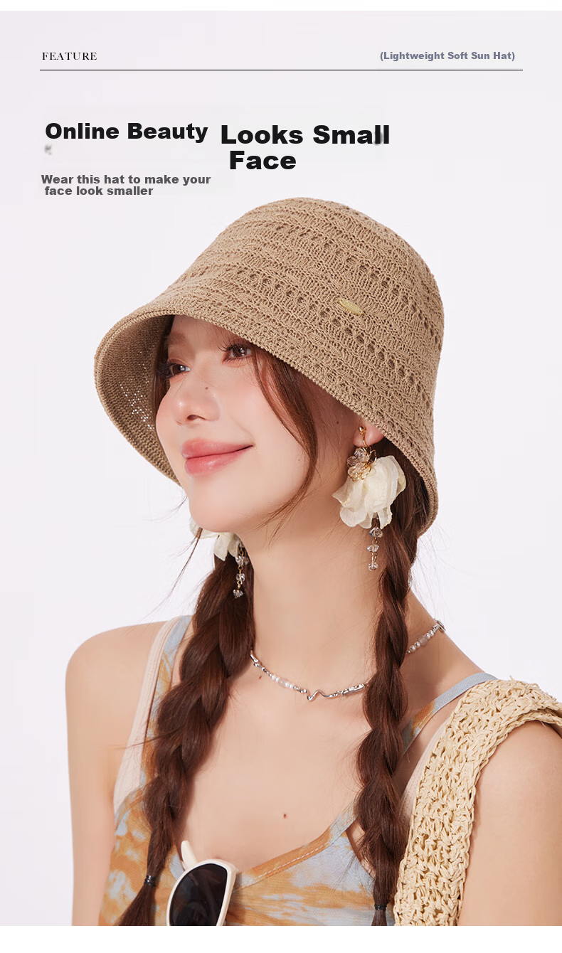 CACUSS Women's Summer Sun Hat, UV Protection, Beach Fishing Hat, Foldable, Khaki 3