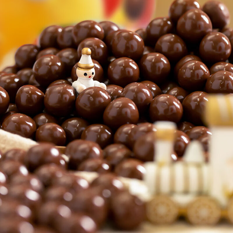 怡浓纯可可脂麦丽素 520g 黑巧克力豆 整桶装麦芽脆米糖果生日礼物