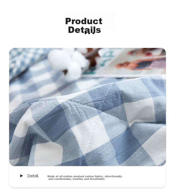 Hengyuanxiang Xinjiang Cotton Quilt, Air Conditioning Quilt, Washable Summer Cool Quilt, Single Or Double Bed, Dormitory Pure Cotton Summer Quilt, 180*200cm 11