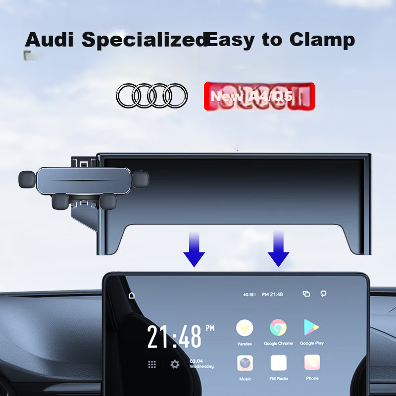 Feimiao Audi-Specific Car Phone Holder for New Q5L A4L A5, Central Control Screen Navigation Mount