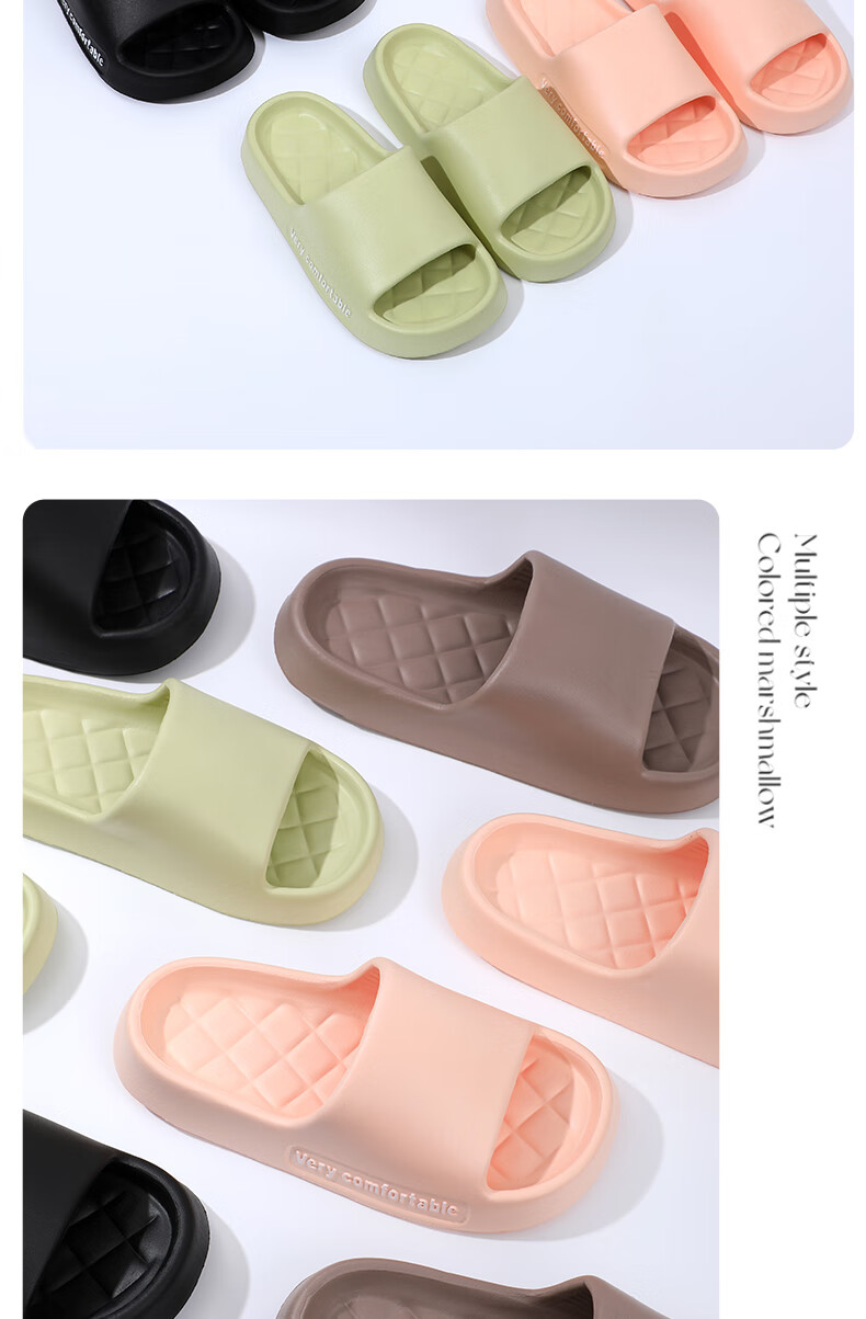 Grace EVA Breathable Slippers, Soft Sole Comfortable All-Season Outdoor Indoor Home Couple Sandals for Men And Women, Pink, Size 40-41 12