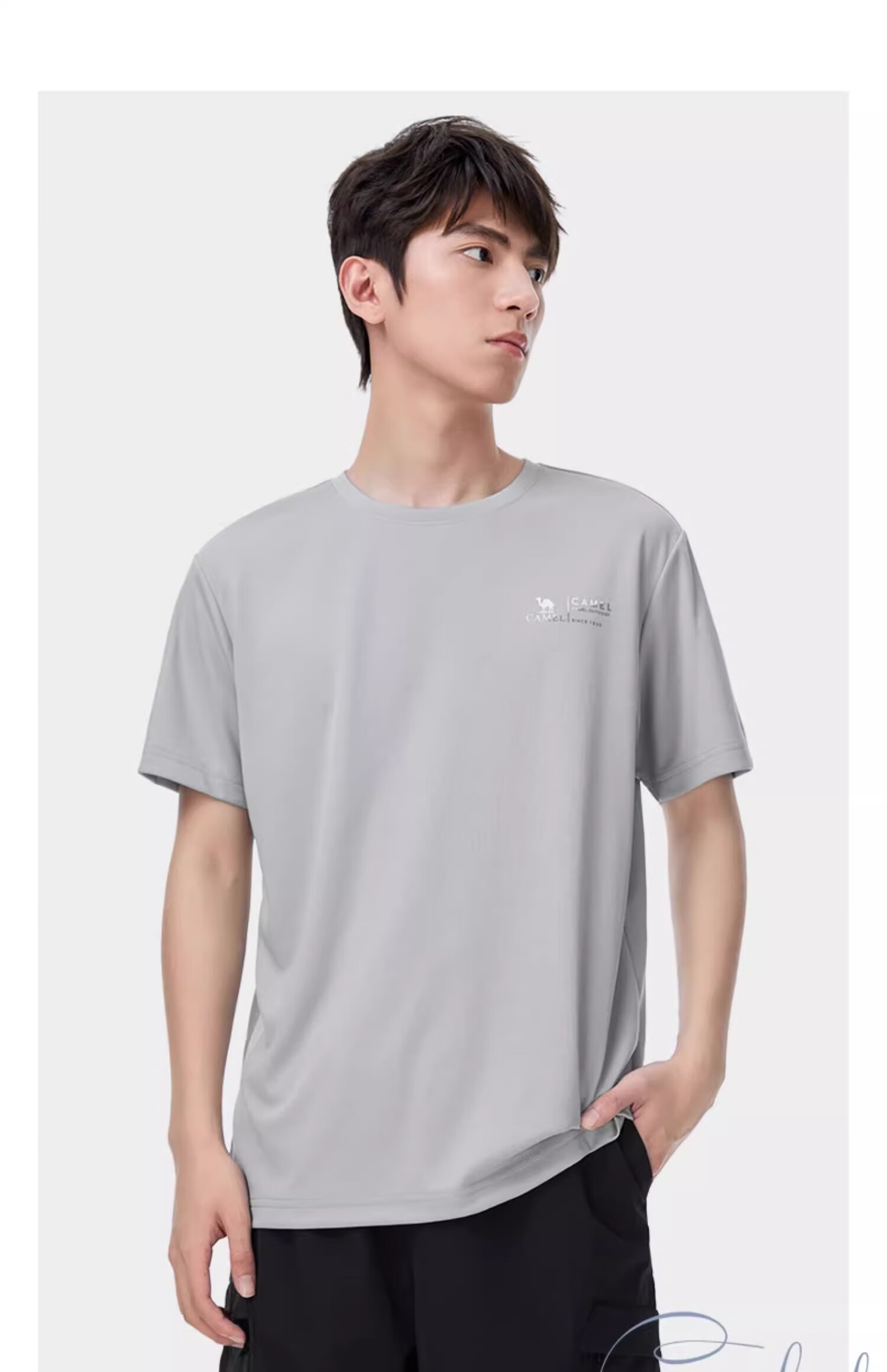 CAMEL Outdoor Quick-Dry T-Shirt, Spring And Summer Honeycomb Mesh Breathable Top, Couple's Sports Round Neck Short Sleeve A14BZ00079 16