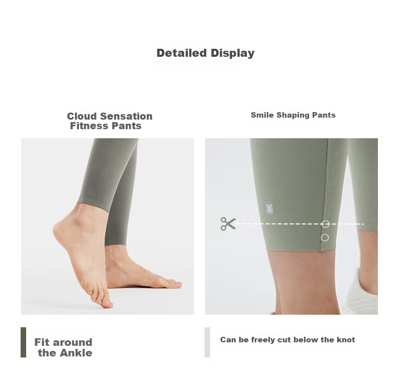 DECATHLON Women's Cloud-Feel Yoga Leggings, High-Waisted, Butt-Lifting, Quick-Dry, Base Layer Fitness Pants, Autumn And Winter, Khaki Gray, 5115836 17