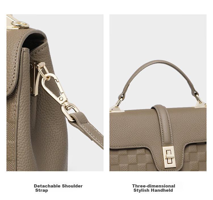Aiqinghai Top-Grain Leather Handbag, Women's Shoulder Crossbody Bag, Large Capacity Tote Bag, Practical Birthday And Mother's Day Gift for Mom 4