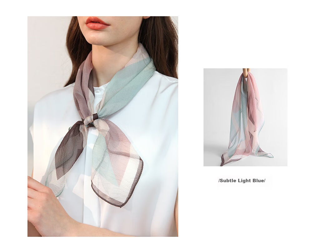 Hangsilu Silk Scarf for Women, Mulberry Silk Scarf, Square Scarf, Pearl Shawl, Birthday And Holiday Gift for Mom 10