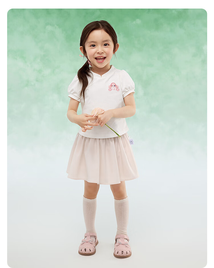BALABALA [Baigongling IP] Children's Short-Sleeve Set, Girls' Summer Outfit, Quick-Dry And Cool-Feeling 10