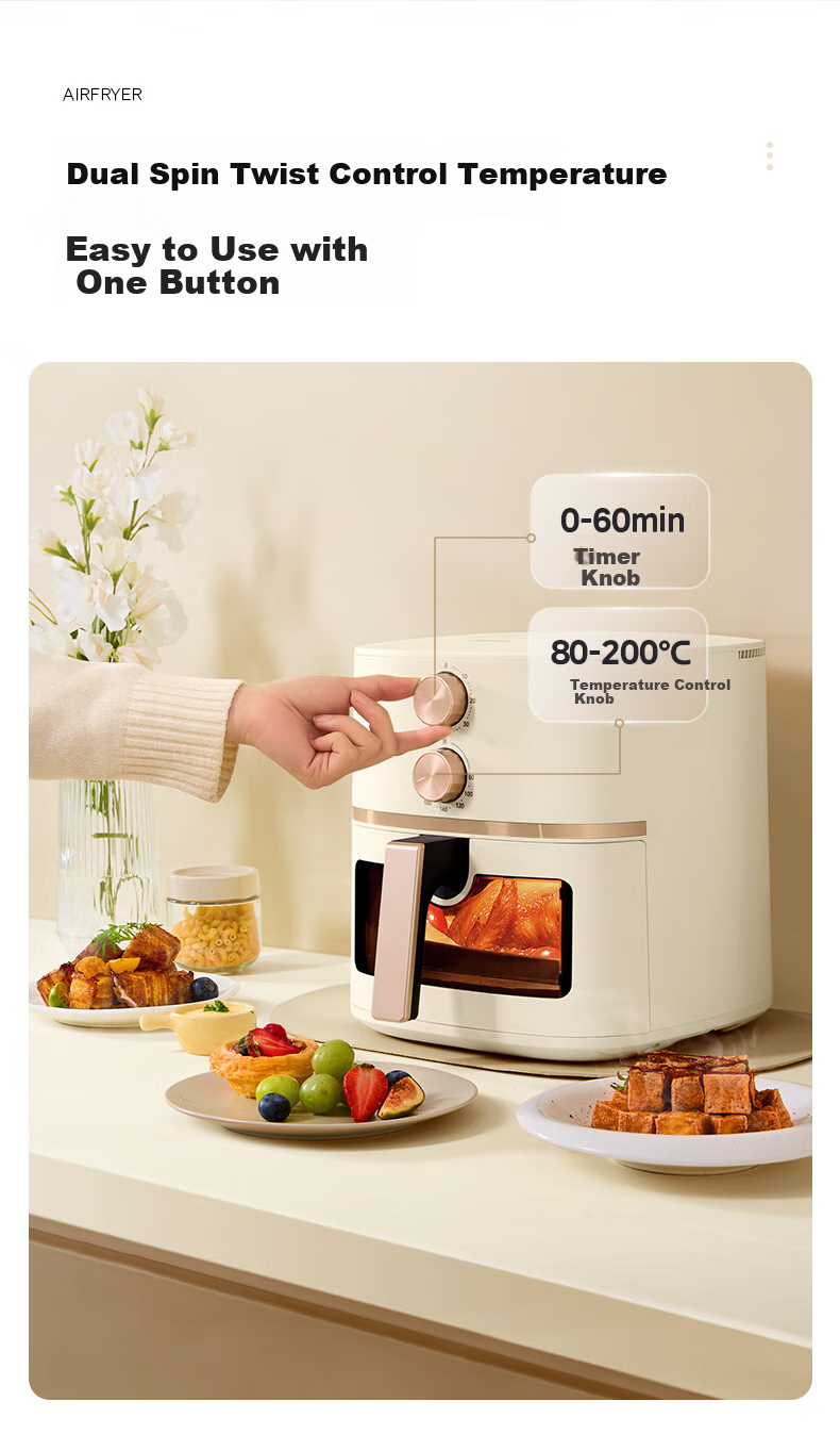Midea Air Fryer, Transparent View, No-Flip Design, 7L Large Capacity, Multi-Functional, Oil-Free, Crispy on The Outside And Tender on The Inside, Non-Stick, Easy to Clean, Electric Fryer Oven MF-KZE7001 10